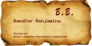 Bandler Benjamina névjegykártya